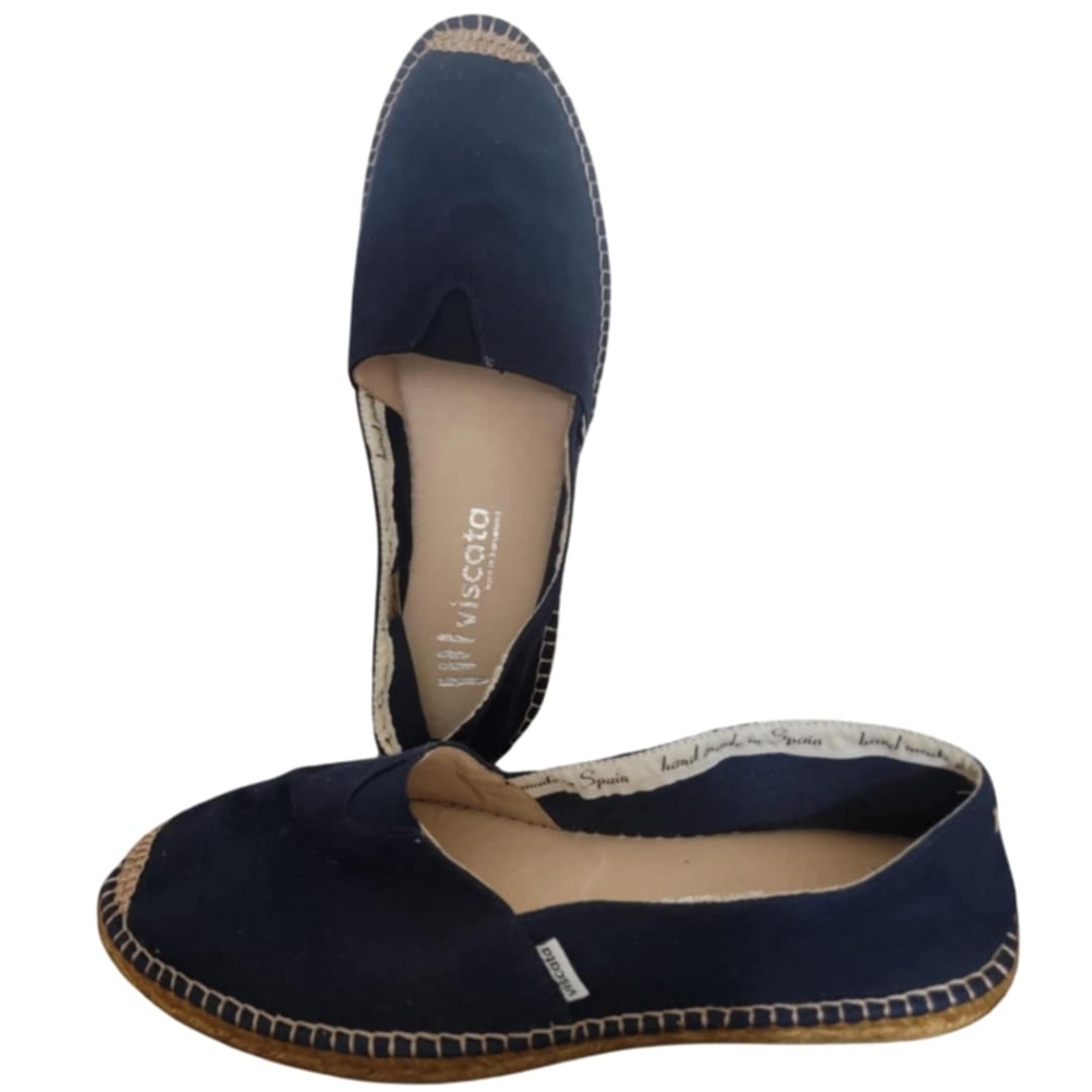 Viscata Men's Espadrille Flats Sitges Blue Canvas Size 12